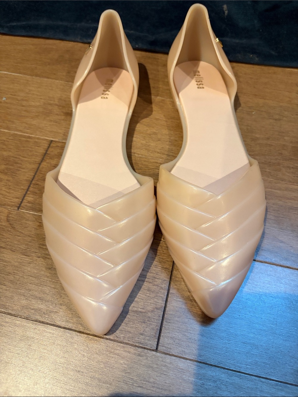 Melissa Nude Pointed D'Orsay Flats - Blush Sz 10